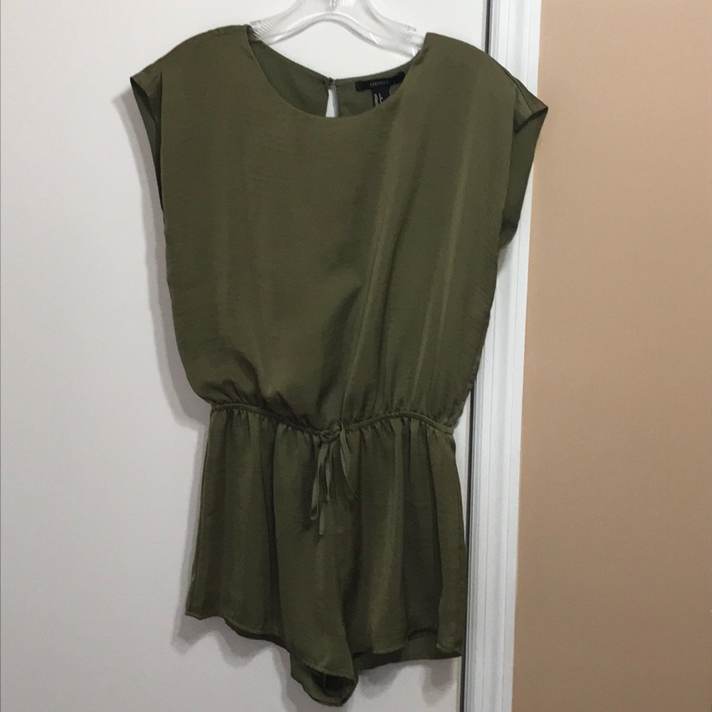 NWT Forever 21 Olive Green Romper